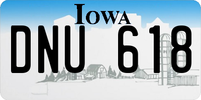 IA license plate DNU618