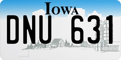 IA license plate DNU631