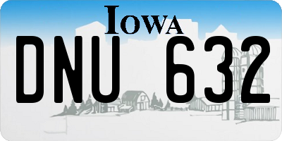 IA license plate DNU632