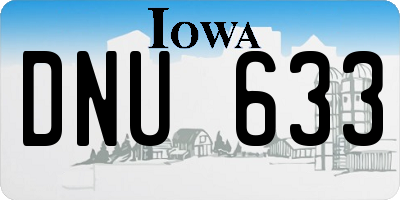 IA license plate DNU633