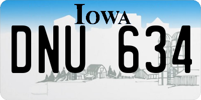 IA license plate DNU634