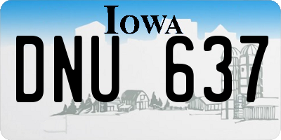 IA license plate DNU637