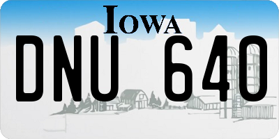 IA license plate DNU640