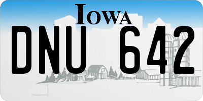 IA license plate DNU642