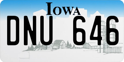 IA license plate DNU646