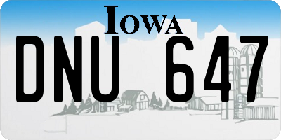 IA license plate DNU647