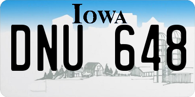 IA license plate DNU648
