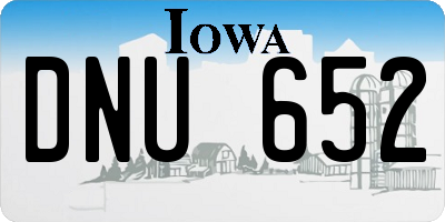 IA license plate DNU652