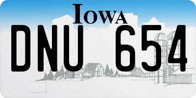IA license plate DNU654