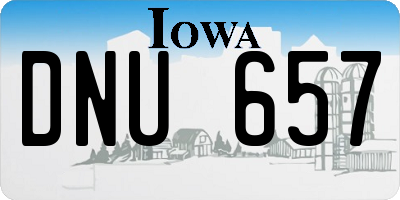 IA license plate DNU657