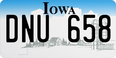 IA license plate DNU658