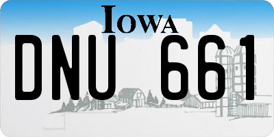 IA license plate DNU661