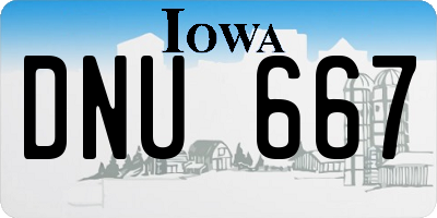 IA license plate DNU667