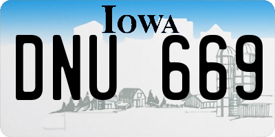 IA license plate DNU669