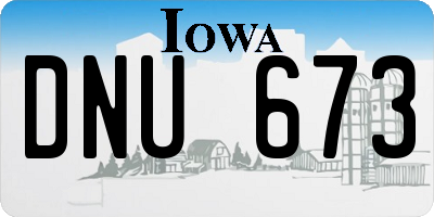 IA license plate DNU673