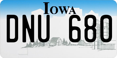 IA license plate DNU680