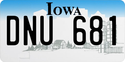 IA license plate DNU681