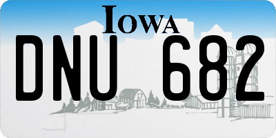 IA license plate DNU682