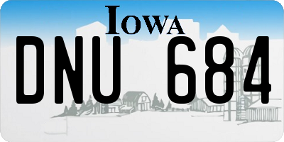 IA license plate DNU684