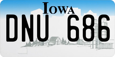 IA license plate DNU686