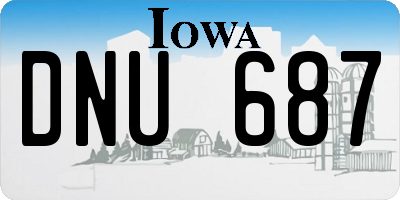 IA license plate DNU687