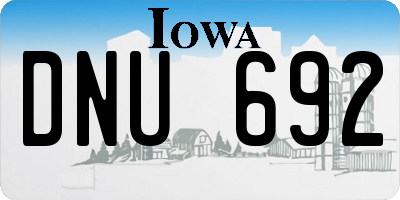IA license plate DNU692