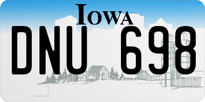 IA license plate DNU698