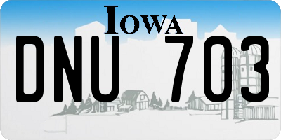 IA license plate DNU703