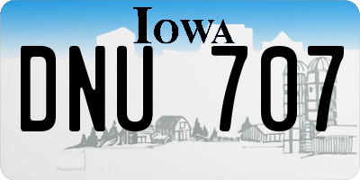 IA license plate DNU707
