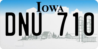 IA license plate DNU710