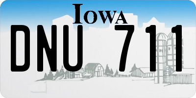 IA license plate DNU711