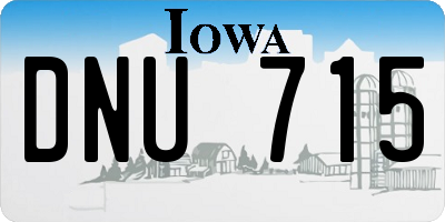 IA license plate DNU715