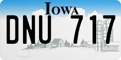 IA license plate DNU717