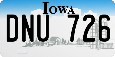 IA license plate DNU726