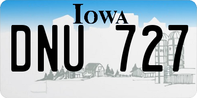 IA license plate DNU727