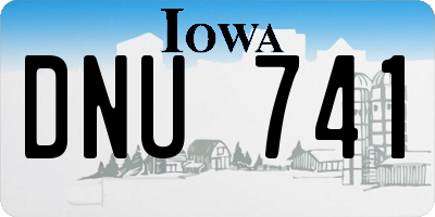 IA license plate DNU741