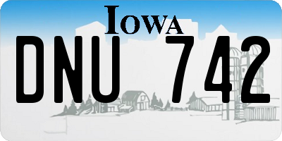 IA license plate DNU742