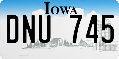 IA license plate DNU745