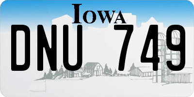 IA license plate DNU749
