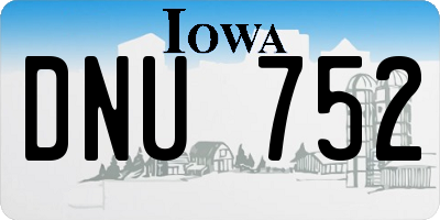 IA license plate DNU752