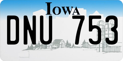 IA license plate DNU753