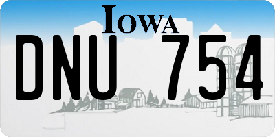 IA license plate DNU754