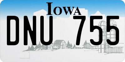 IA license plate DNU755