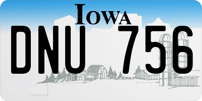 IA license plate DNU756