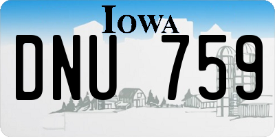 IA license plate DNU759