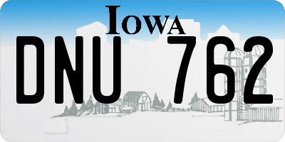IA license plate DNU762