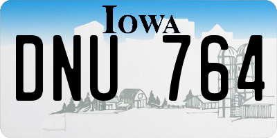 IA license plate DNU764