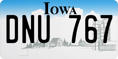 IA license plate DNU767