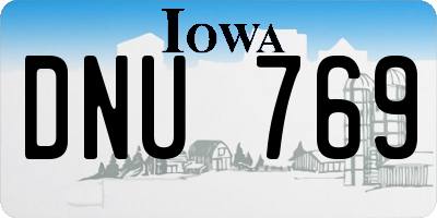 IA license plate DNU769