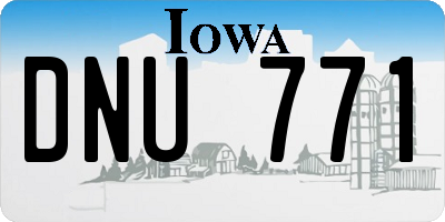 IA license plate DNU771